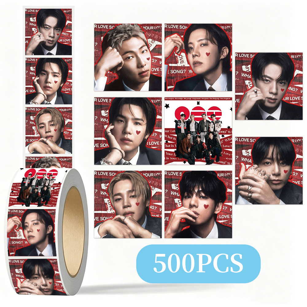 K-pop BTS Roll Stickers 500Pcs - đánh giá và giá Case Fans